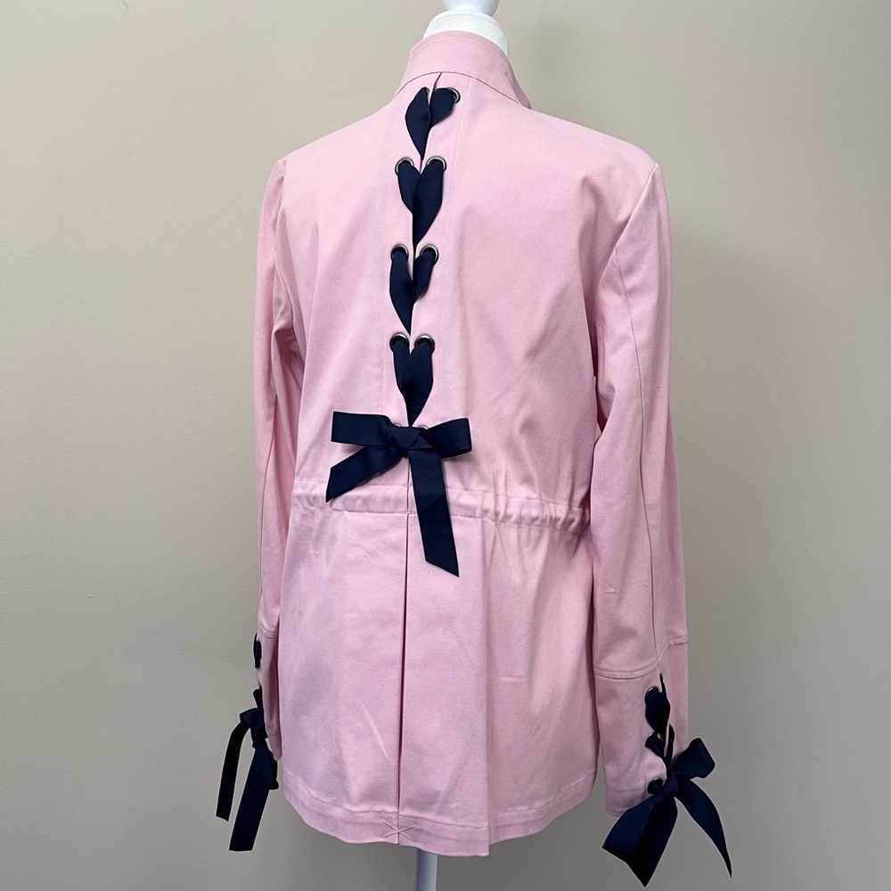 Pink Jacket with Navy Bows